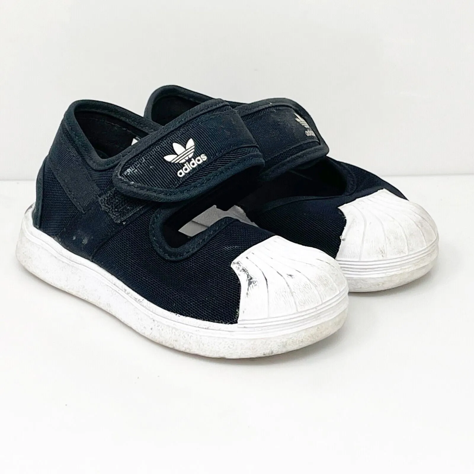 Adidas Boys Superstar 360 EG5711 Black Slingback Sandals Size 7.5 K