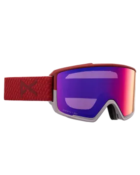 Anon M3 Snow Goggles + Bonus Lens + Mfi Face Mask - Mars/Perceive Sunny Red Lens