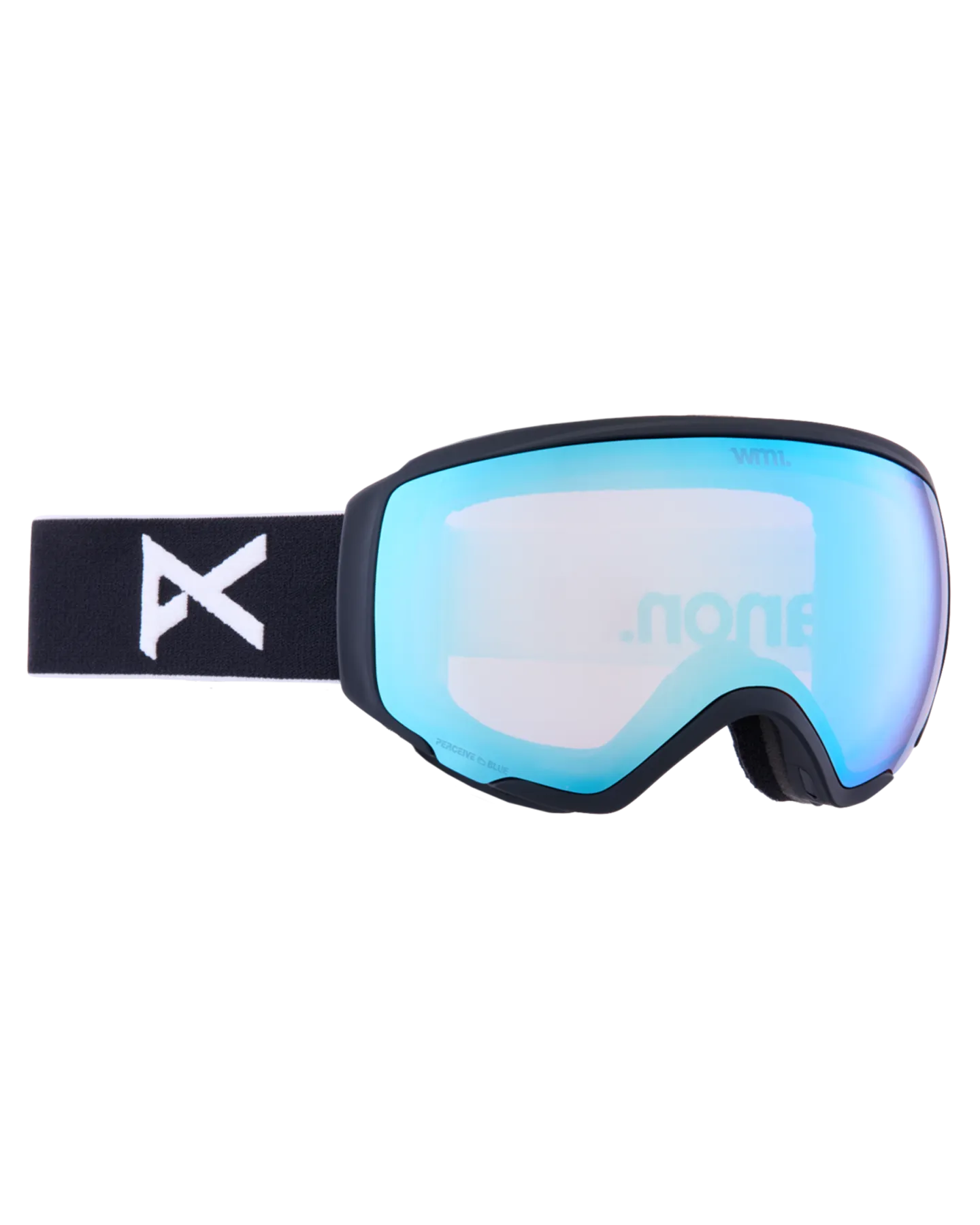 Anon WM1 Low Bridge Fit Snow Goggles + Bonus Lens + MFI - Black / Perceive Variable Blue