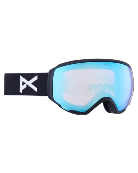 Anon WM1 Low Bridge Fit Snow Goggles + Bonus Lens + MFI - Black / Perceive Variable Blue