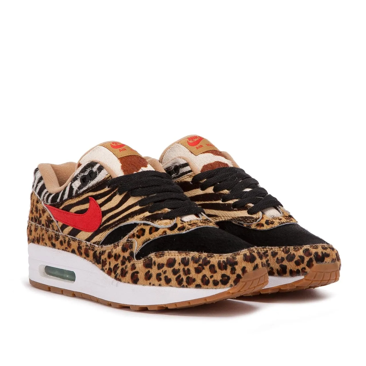 atmos x Nike Air Max 1 DLX “Animal Pack 2.0” (White / Sport Red / Bison / Classic Green)