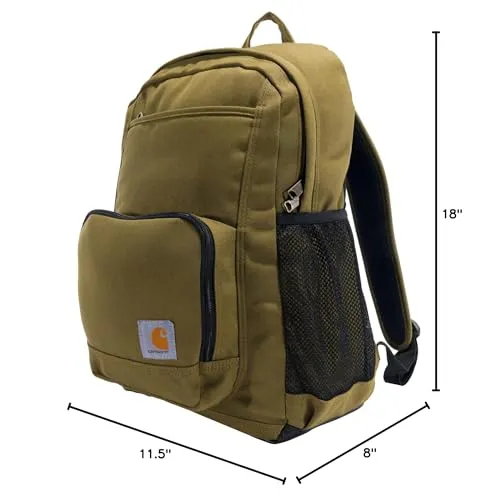 Carhartt B0000533 Unisex 23L SingleCompartment Backpack Durable Pack with Laptop Sleeve and Duravax Abrasion Resistant Base