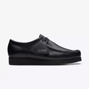 clarks black leather wallabee black-2615551