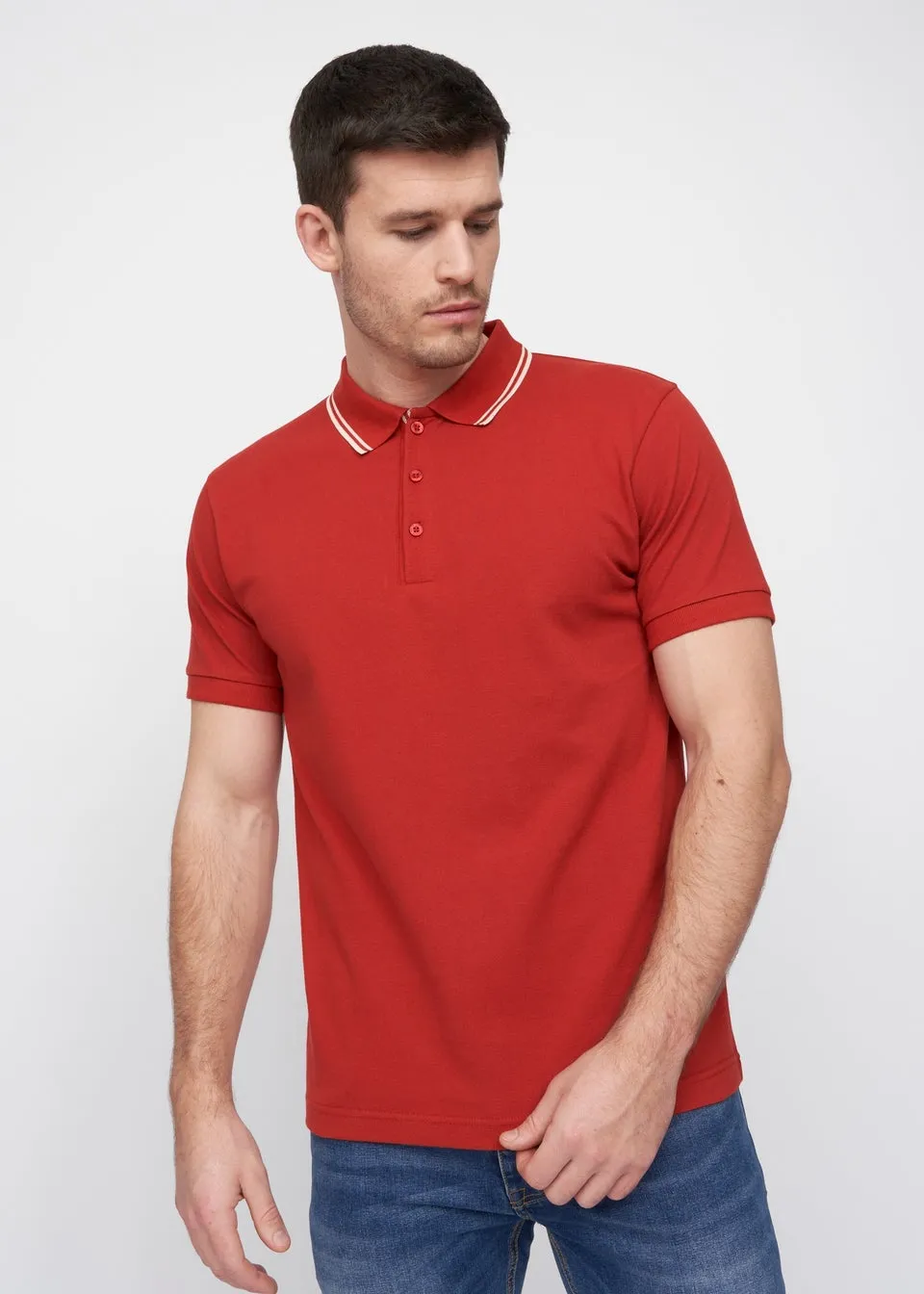 Duck & Cover Red Samtrase Polo