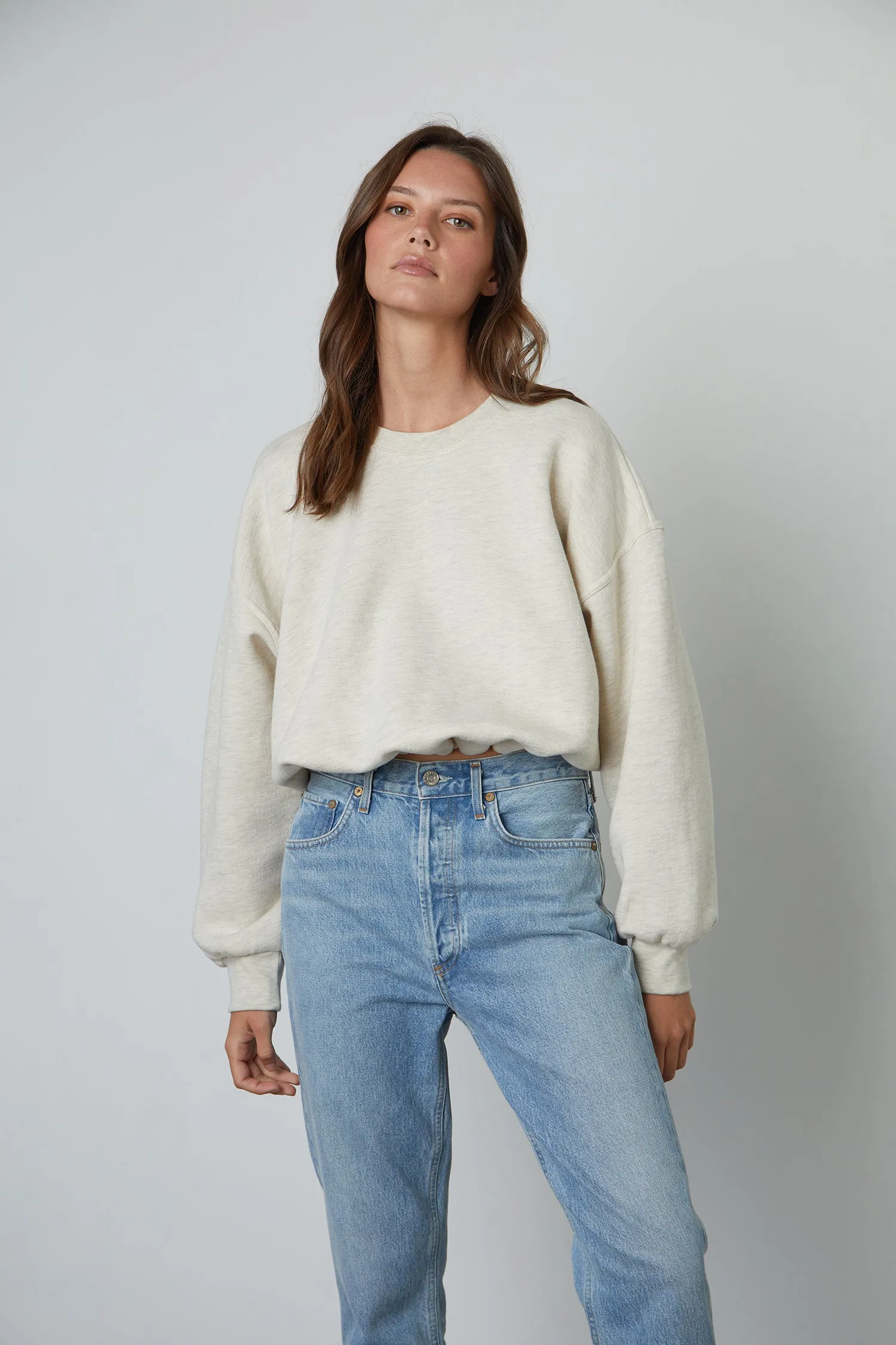 ETTA CREW NECK PULLOVER IN ASH