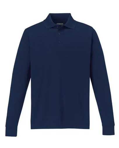 EW DryFit Polo Navy Long Sleeve