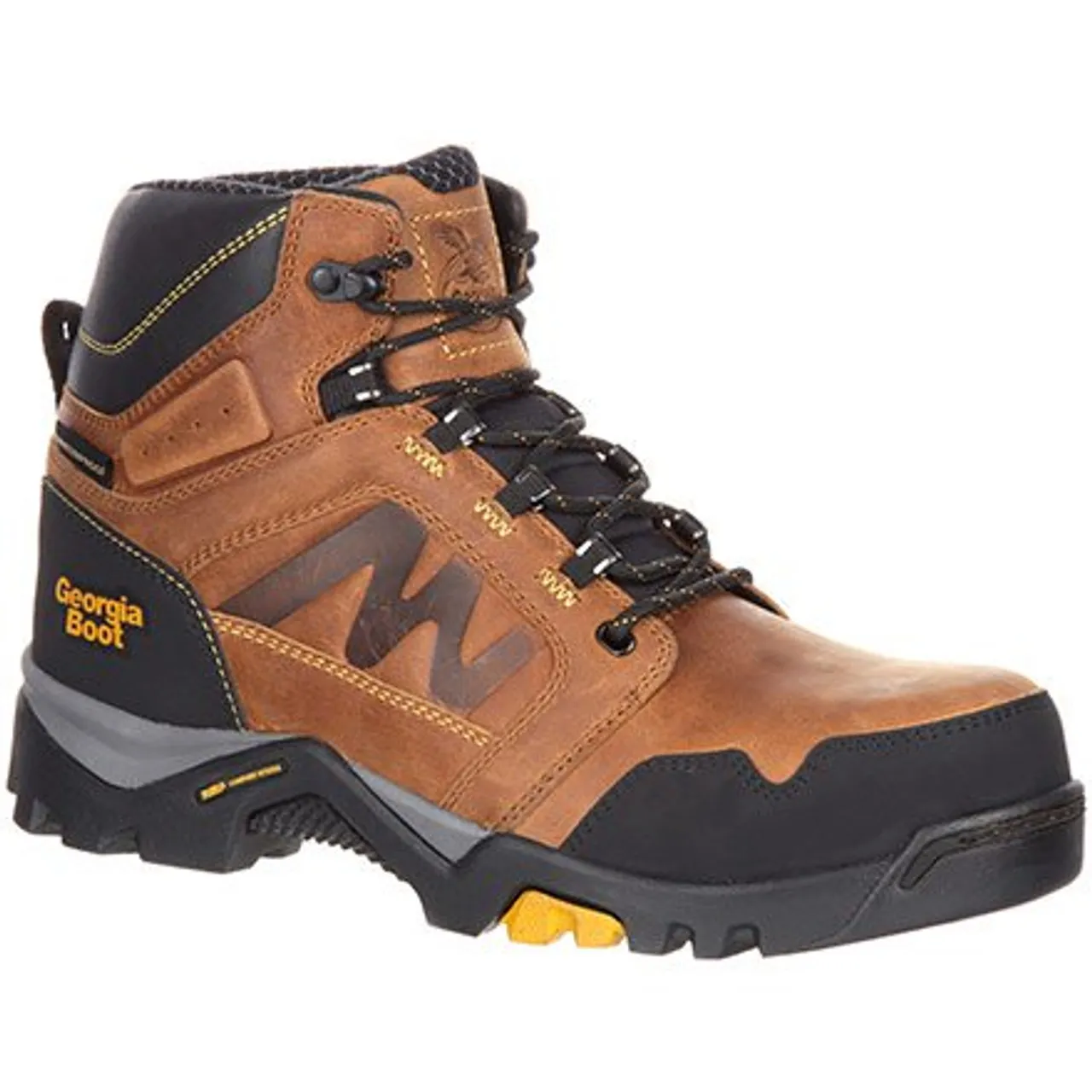 Georgia Boot Mens Amplitude Men's Waterproof Work Boot Mens GB00128 TRAIL CRAZY HORSE