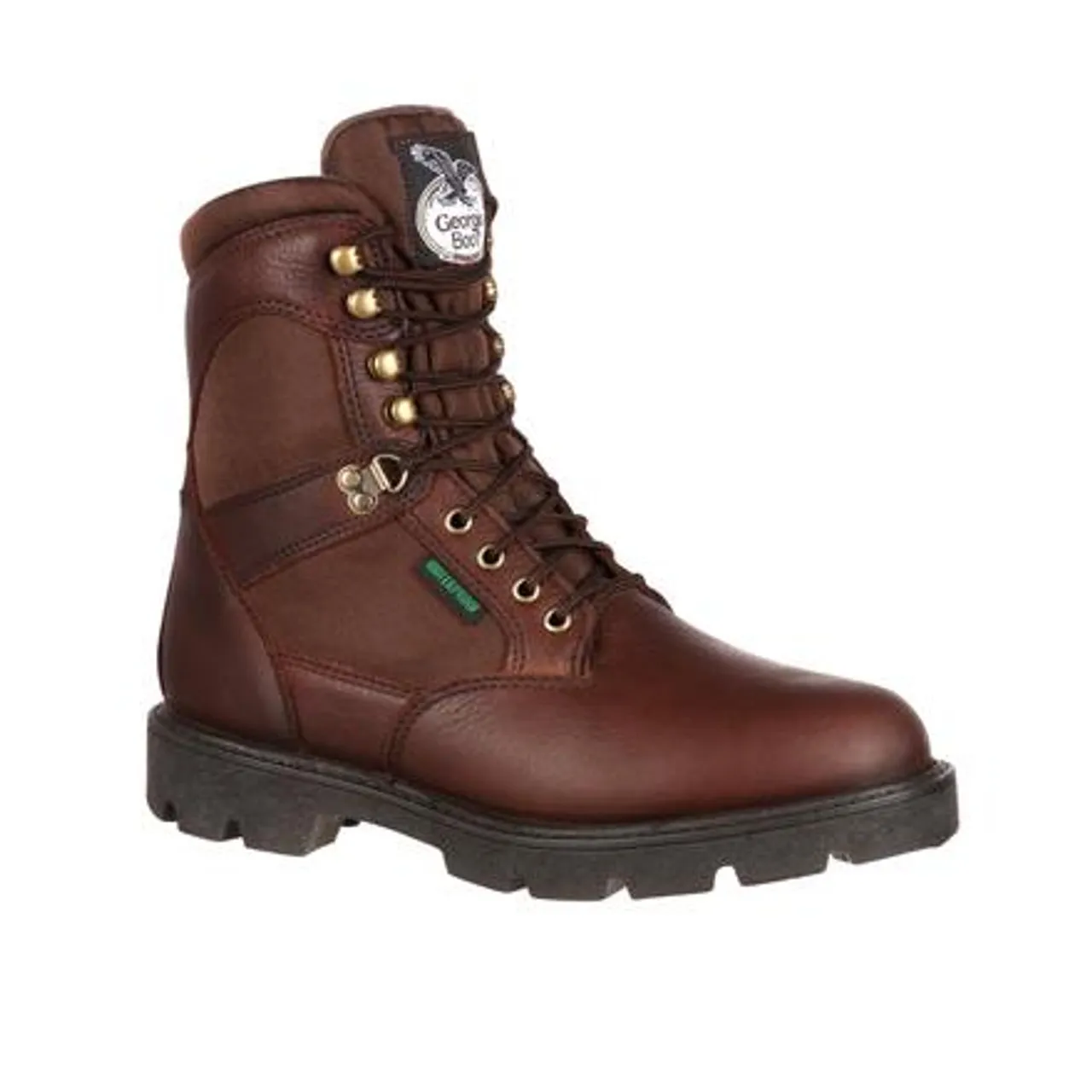 Georgia Boot Mens Homeland Steel Toe Waterproof Work Boot G107 BROWN