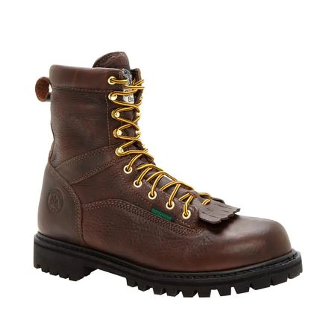 Georgia Boot Mens Lace-to-Toe Steel Toe Waterproof Work Boot G8341 CHOCOLATE