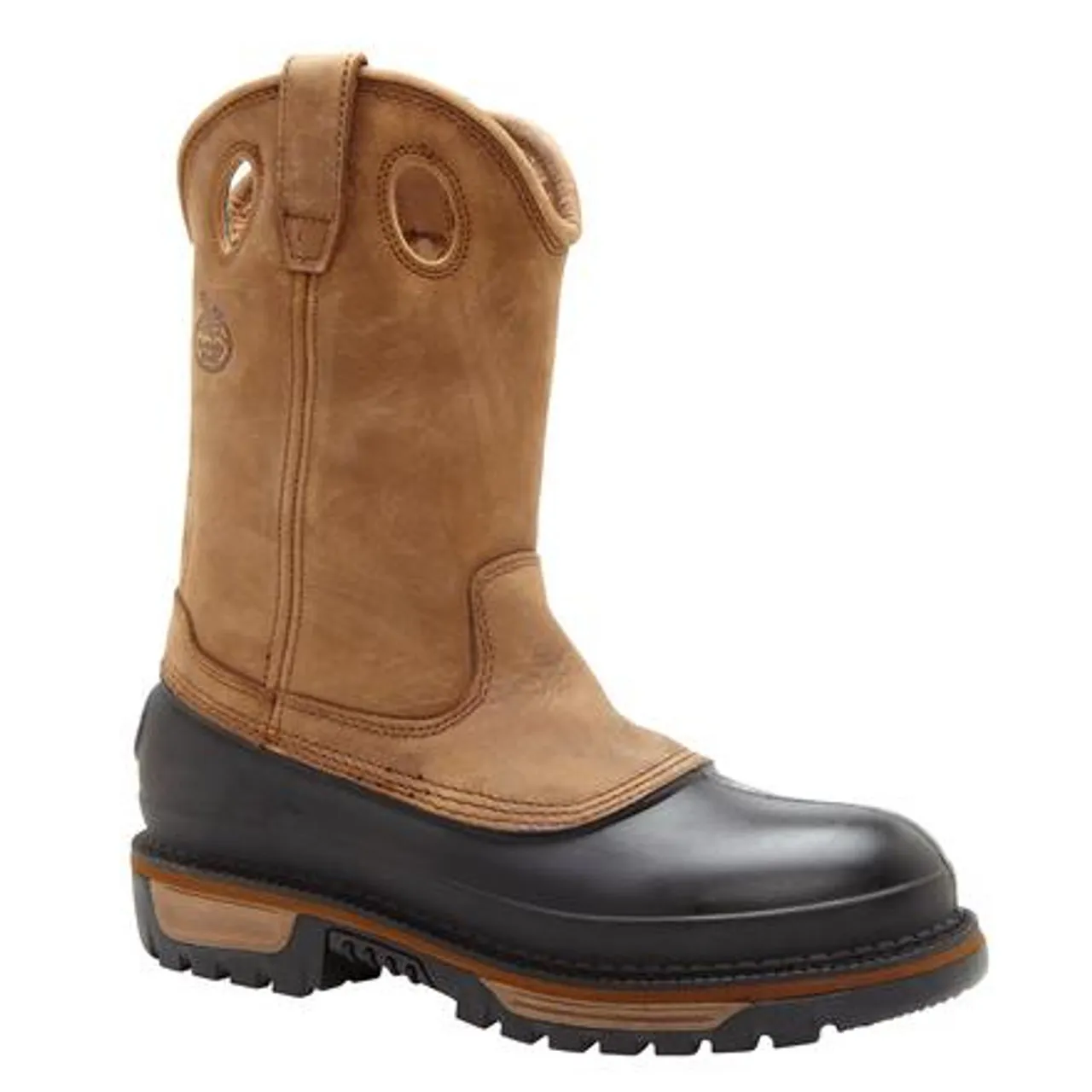 Georgia Boot Mens Muddog Wellington Work Boot G4434 BROWN