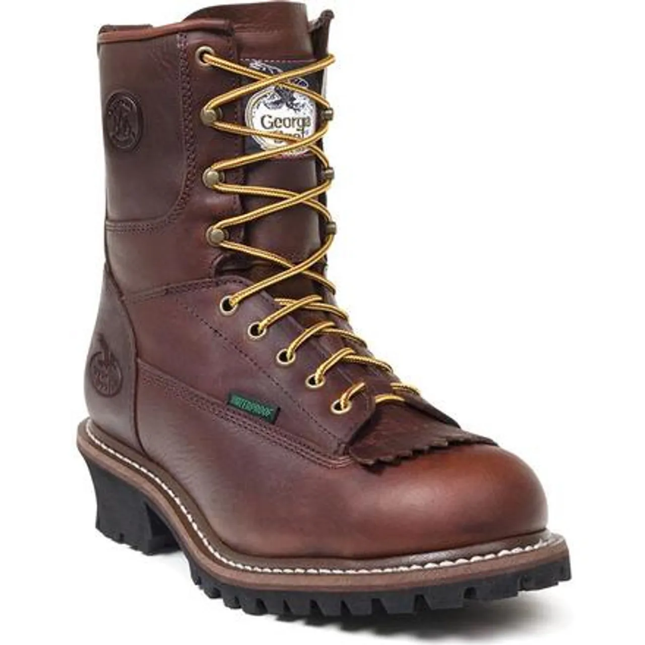 Georgia Boot Mens Steel Toe Waterproof Logger Boot G7313 CHOCOLATE