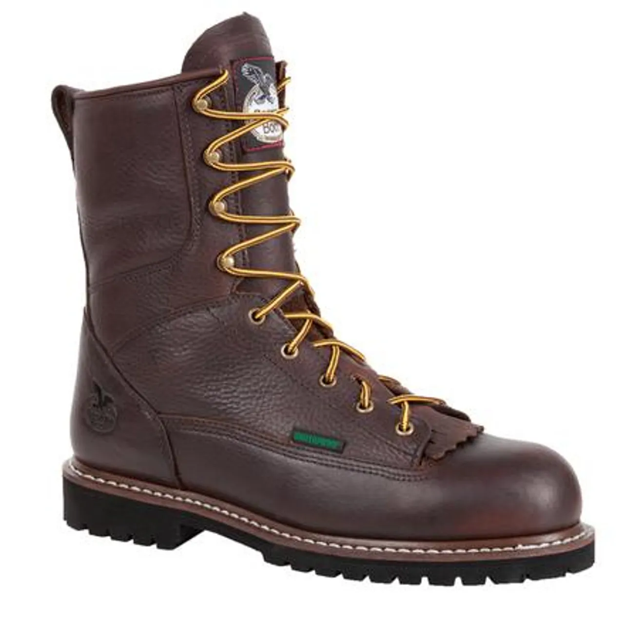 Georgia Boot Mens Waterproof Lace-To-Toe Work Boot G101 CHOCOLATE