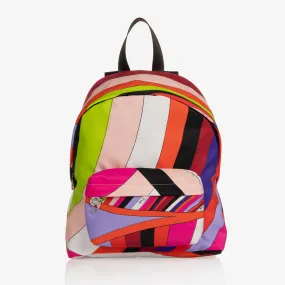 Girls Pink Multicolour Iride Backpack (31cm)