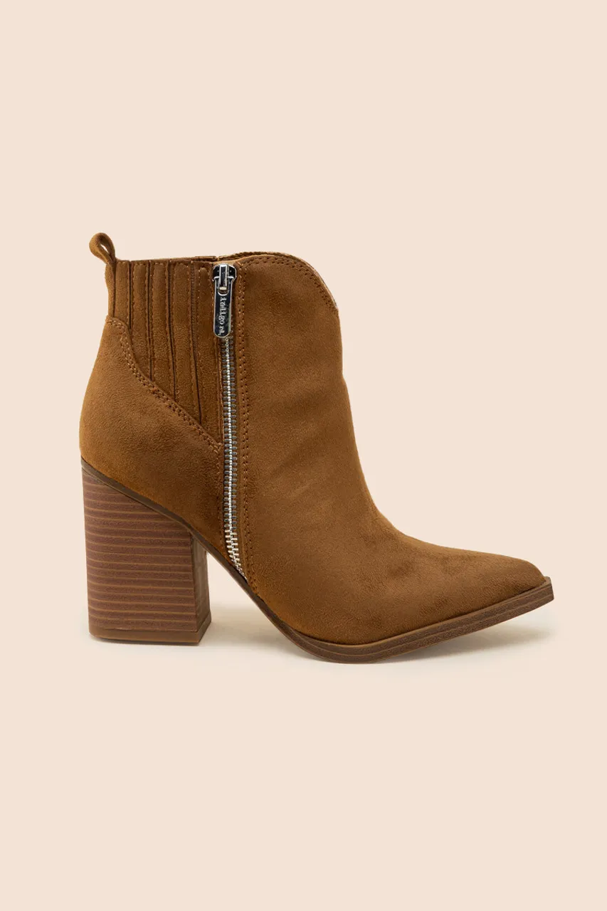 indigo rd. Oligai Ankle Boot in Brown