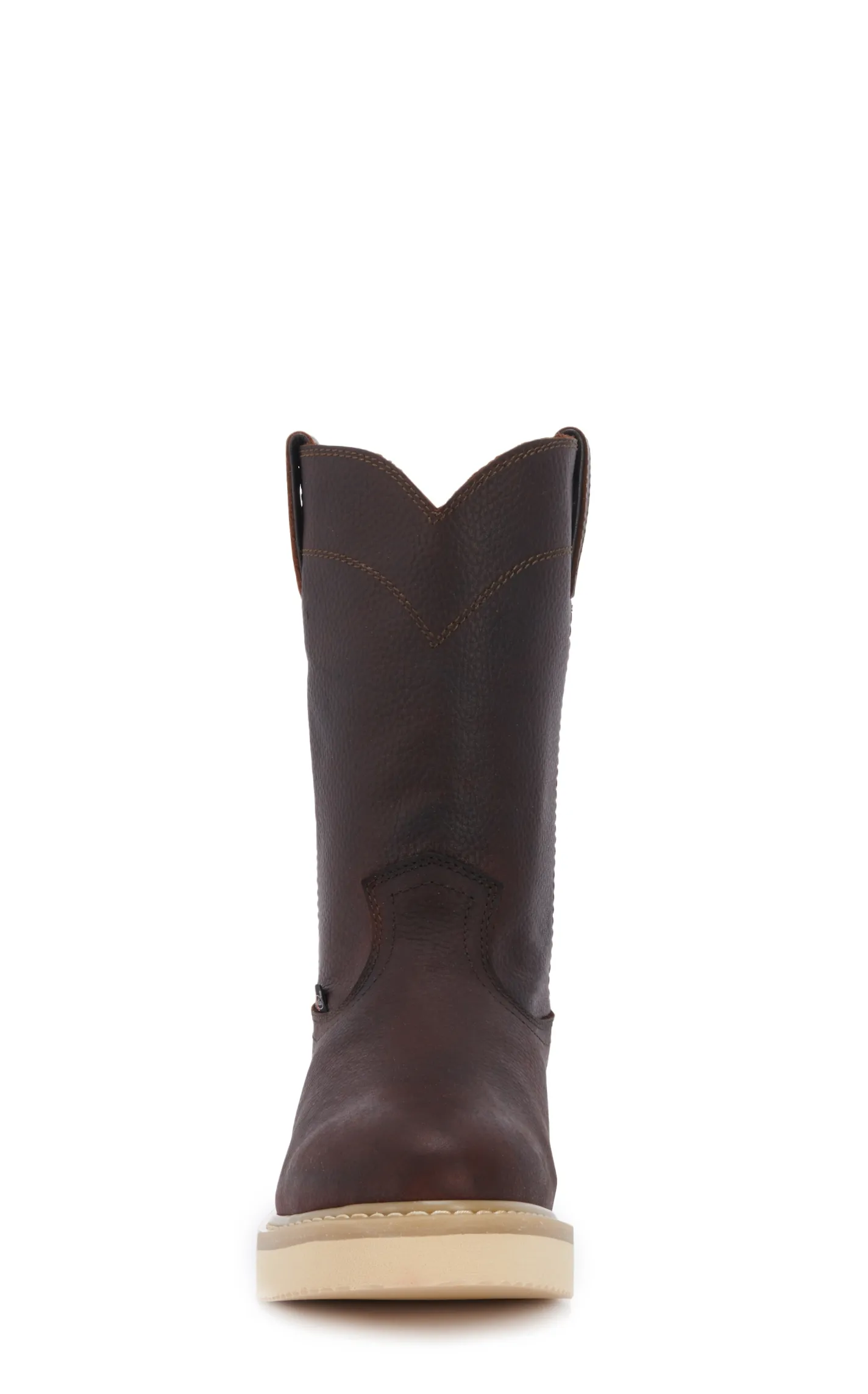 Justin Men's Axe Tan Mahogany Round Toe Work Boot