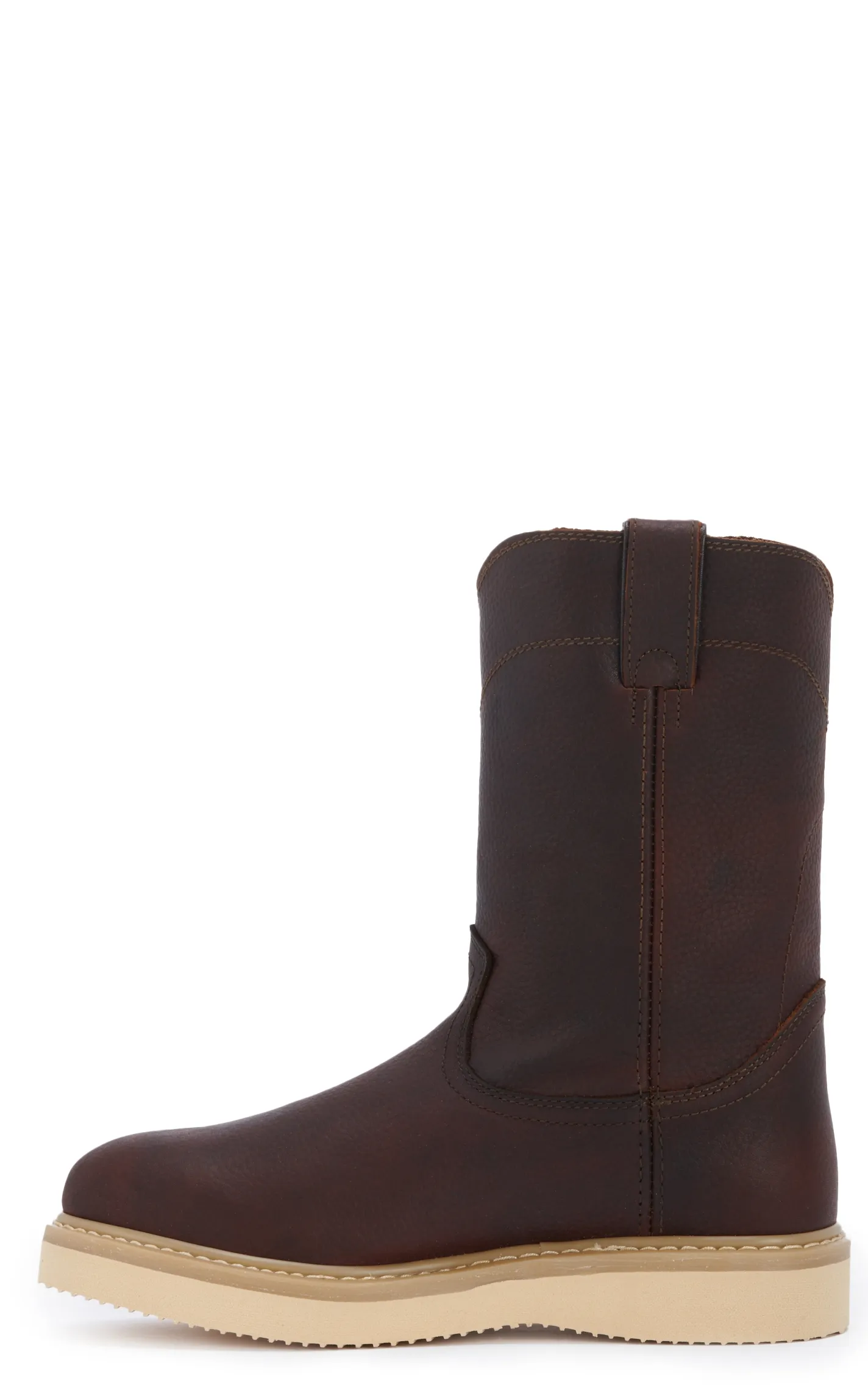 Justin Men's Axe Tan Mahogany Round Toe Work Boot