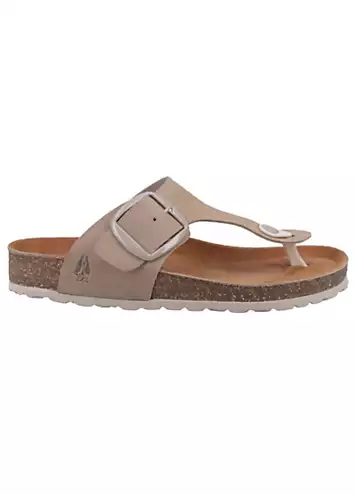 Ladies Brown Billie Toepost Sandals by Hush Puppies | Look Again