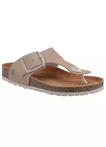 Ladies Brown Billie Toepost Sandals by Hush Puppies | Look Again