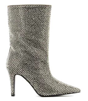 LOLA CRUZ  LOLA CRUZ GLITTER PHOEBE ANKLE-BOOT GUN METAL