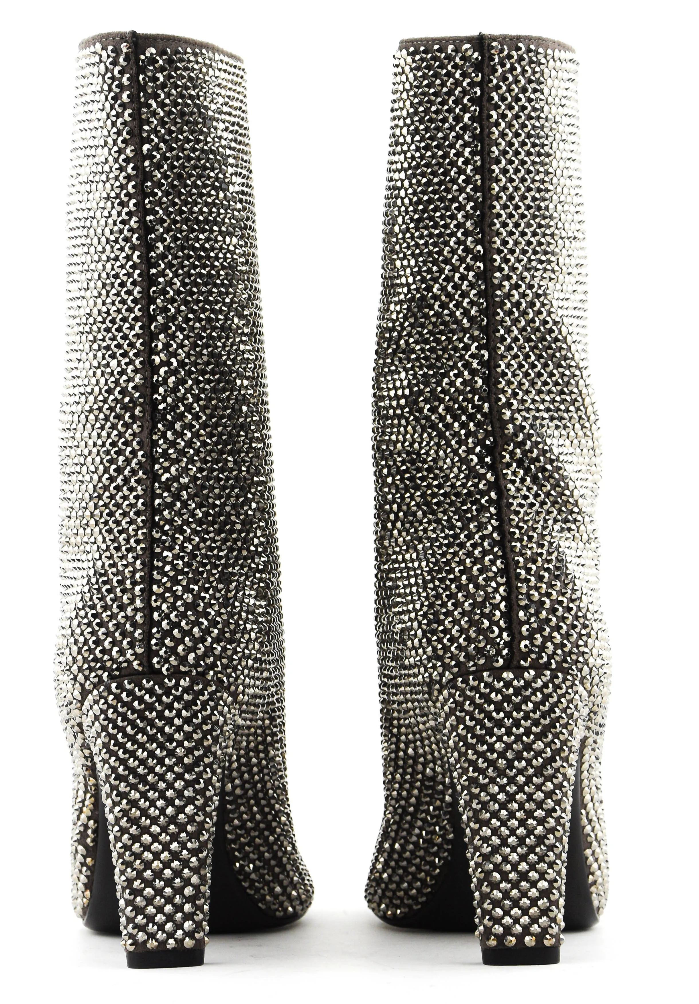 LOLA CRUZ  LOLA CRUZ GLITTER PHOEBE ANKLE-BOOT GUN METAL