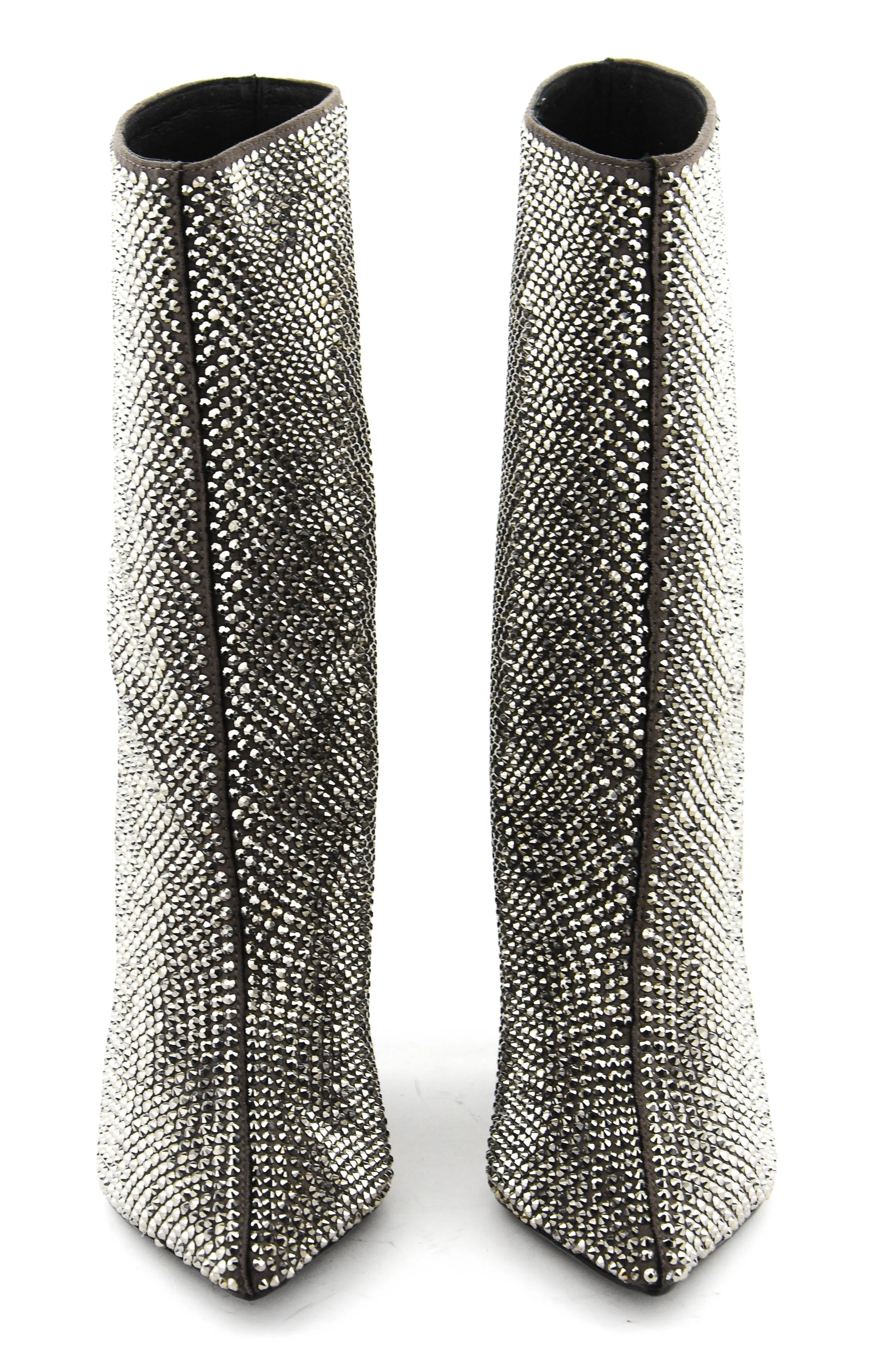 LOLA CRUZ  LOLA CRUZ GLITTER PHOEBE ANKLE-BOOT GUN METAL