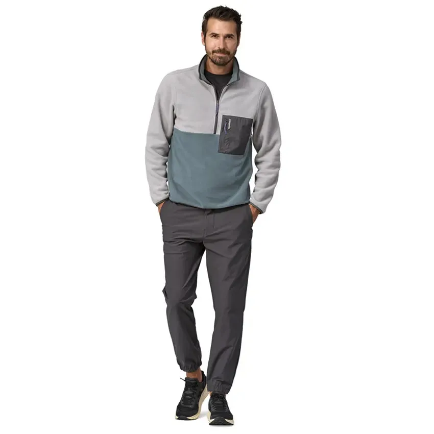 Men's Microdini 1/2 Zip Pullover - Nouveau Green w/Salt Grey