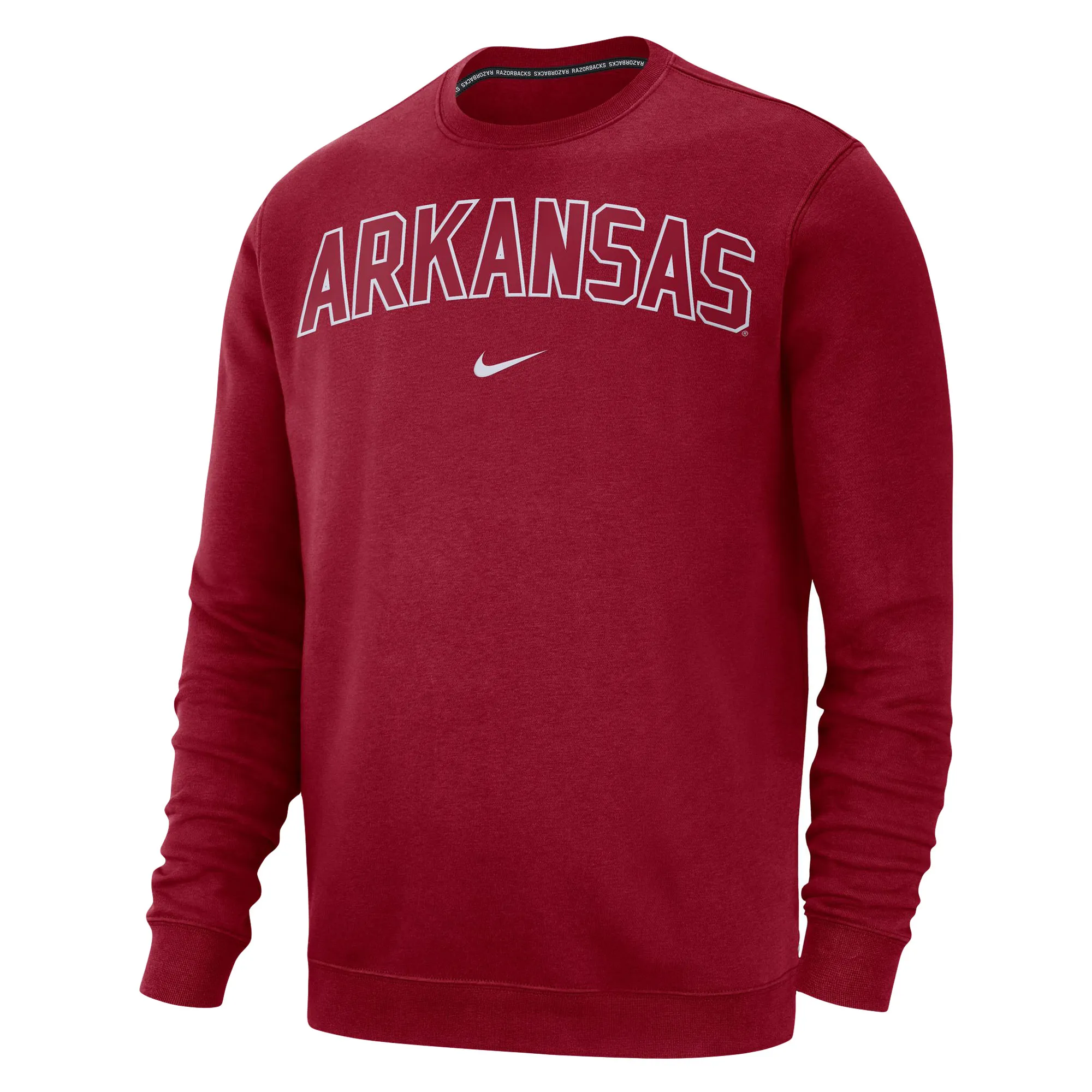 Men's Nike Cardinal Arkansas Razorbacks Club Fleece Arch Pullover Sweatshirt