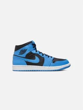 NIKE Air Jordan 1 Mid University Blue Black