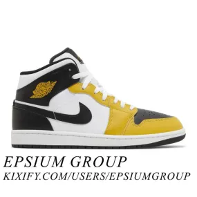 Nike Air Jordan 1 Mid (Yellow Ochre/ Yellow Ochre/ Black...