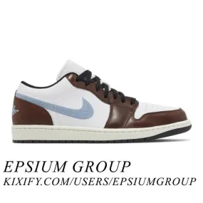 Nike Air Jordan 1 Retro Low SE (Brown Blue Grey/ Brown/ ...