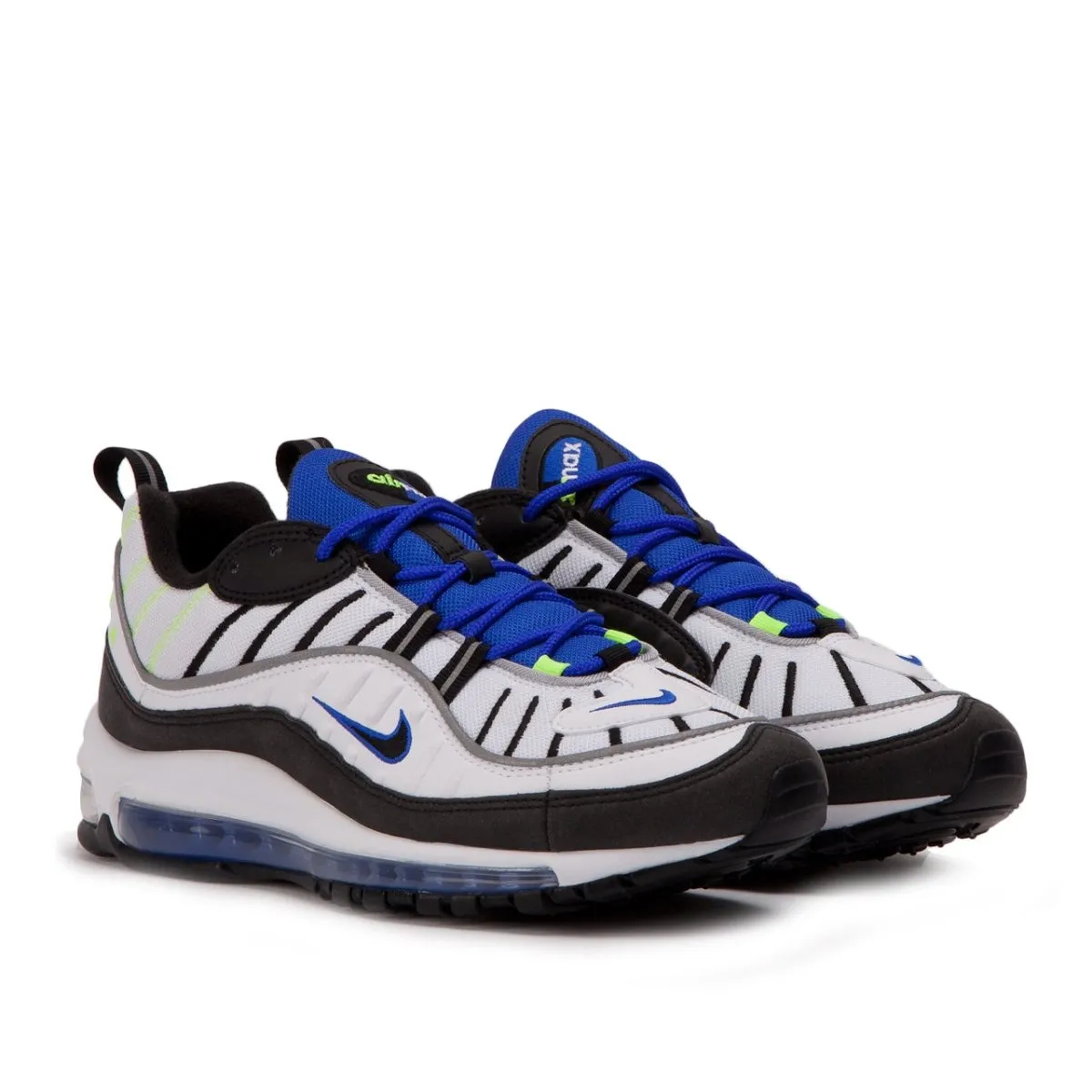 Nike Air Max 98 'Sprite' (White / Black / Blue / Volt)