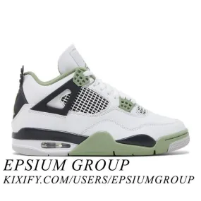 Nike Women's Air Jordan 4 Retro (Seafoam/ White/ Seafoam...