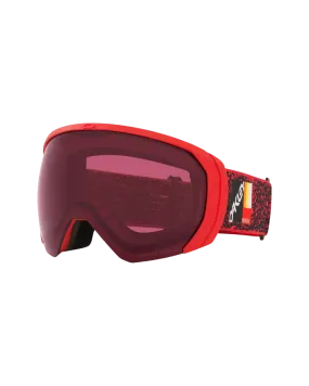 Oakley Flight Path L Snow Goggles - Redline Crackle / Prizm Snow Dark Grey