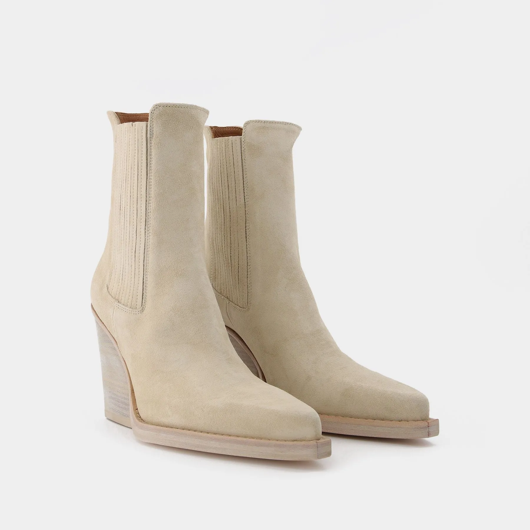 Paris Texas  Dallas Ankle Boot in White Leather