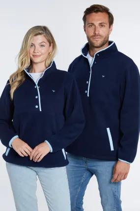 Pembroke Pullover Unisex Fleece - Navy & Light Blue