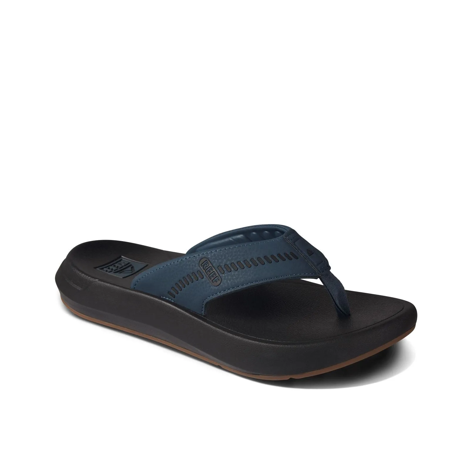 Reef Mens Swellsole Cruiser Cushioned Flip Flops Sandals - Orion Black