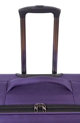 Renwick 20 Inch Softside Lightweight Spinner Luggage Carry On Suitcase Purple