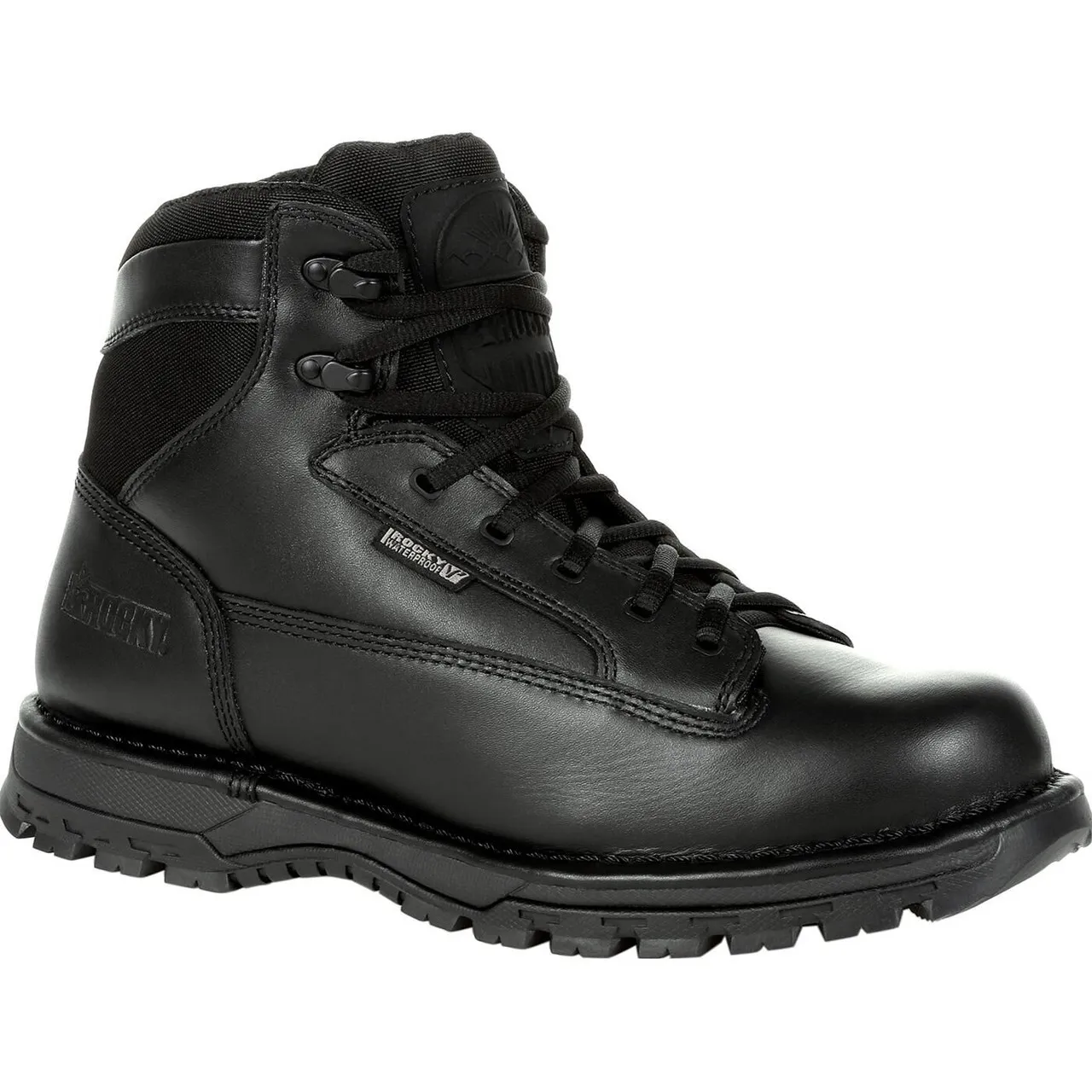 Rocky Mens Portland 6 Black Side Zip Waterproof Public Service Boot RKD0071 BLACK"