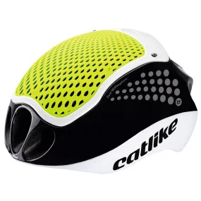 Roller ski helmet Catlike ---Cloud 352 White/Black/Yellow Flash