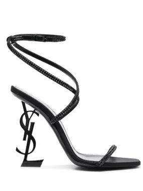 SAINT LAURENT Elegant Women's Jet Black Sandals for Any Occasion