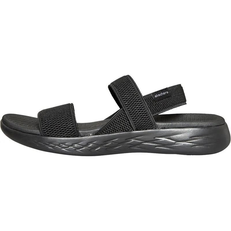 SKECHERS Womens On The Go 600 Flawless Sandals Black/Black