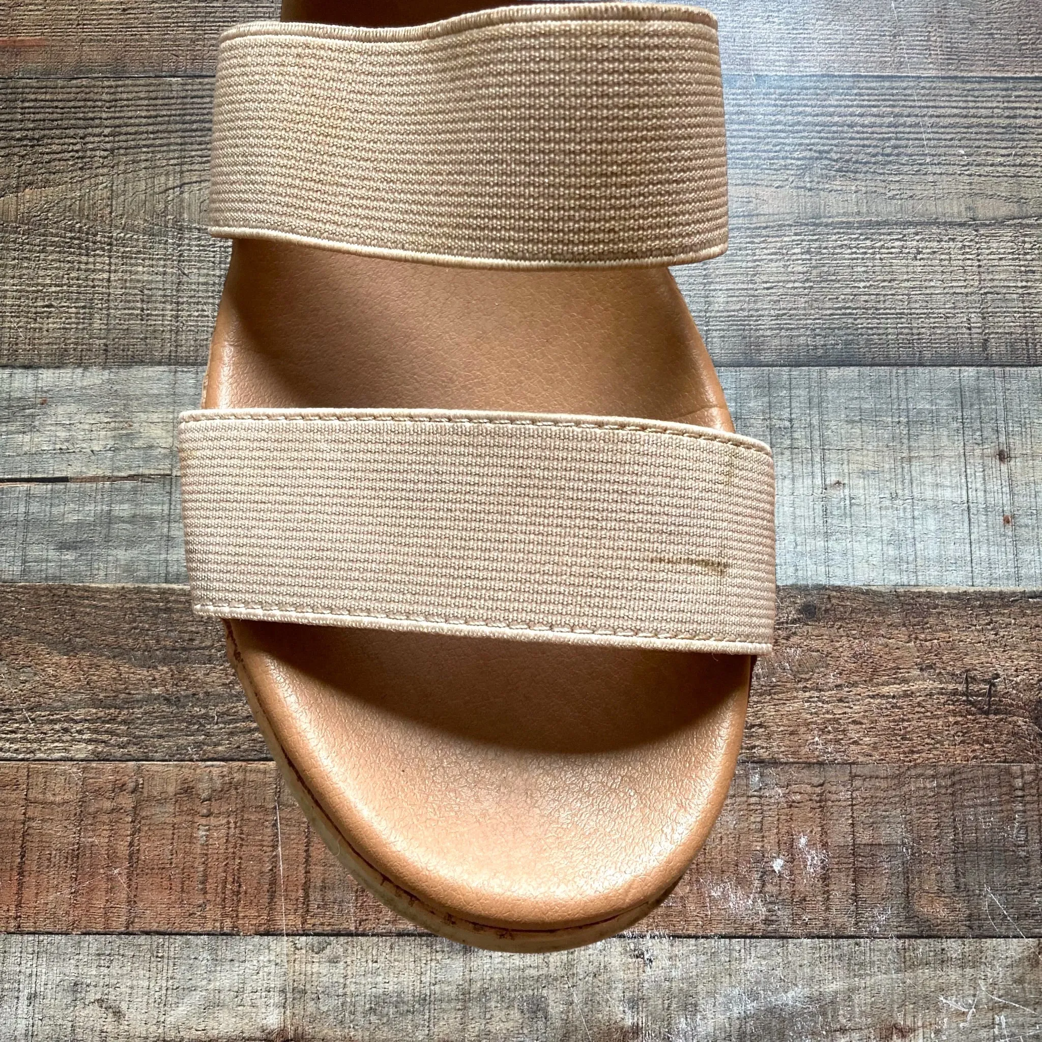 Steve Madden Tan Bandi Cork Wedge Sandals- Size 7 (see notes)