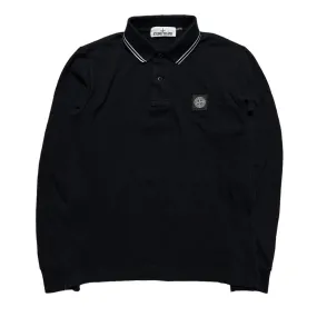 Stone Island Black Long Sleeve Polo