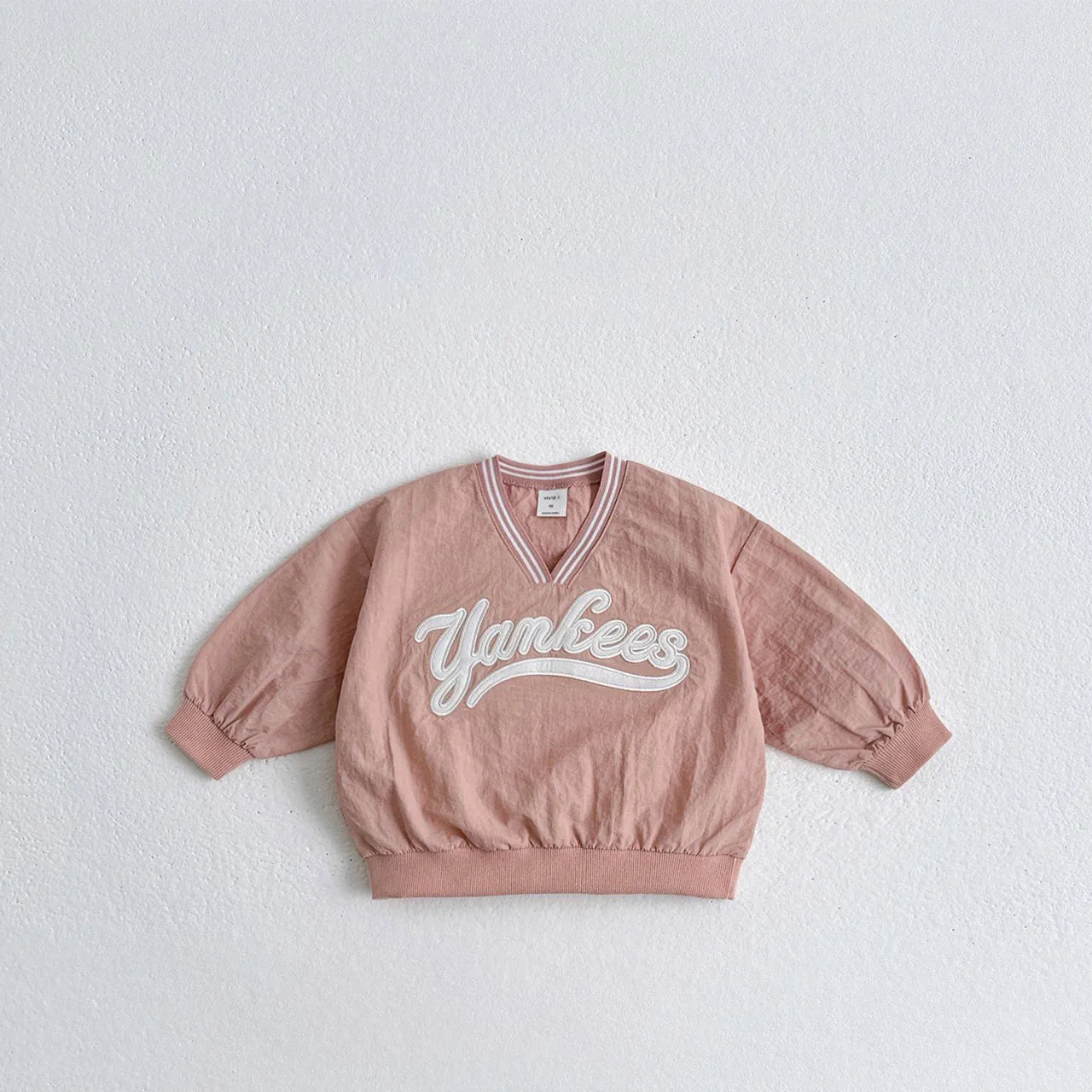 Toddler/Junior Embroidery Long Sleeve V-neck Pullover (1-10y) - 3 Colors