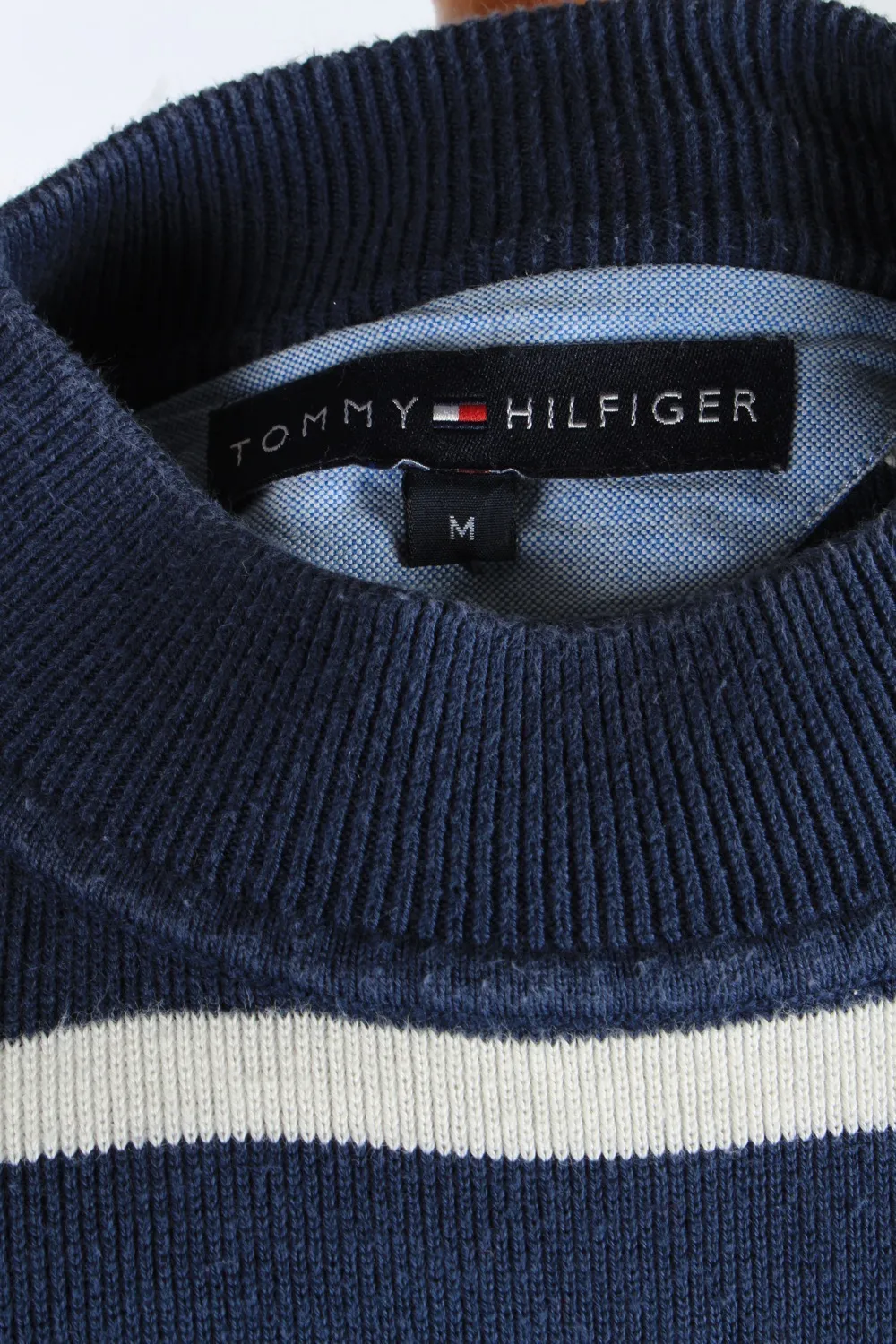 Tommy Hilfiger Crew Neck Jumper Pullover 90s Women Navy M - Pepper Tree London