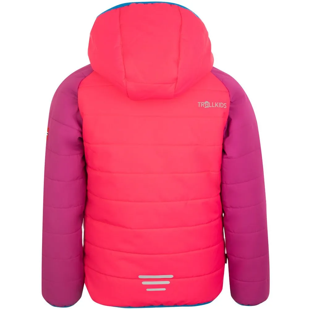 Trollkids - Hafjell Pro Snow Jacket Kids dark pink blue