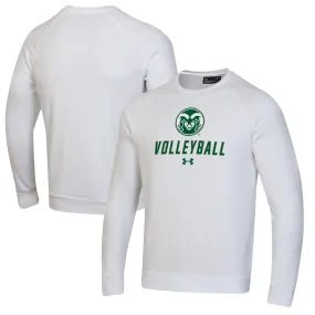 Under Armour Colorado State Rams White Volleyball Rival Fleece Raglan Pullover Sweatshirt