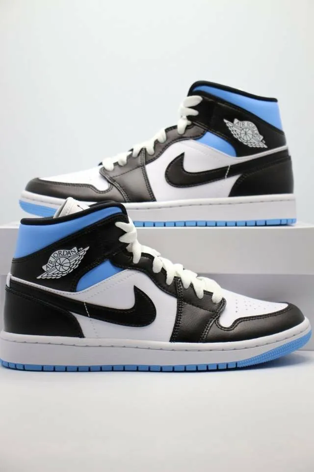 WMNS Nike Air Jordan 1 Mid University Blue 5-12 White Bl...