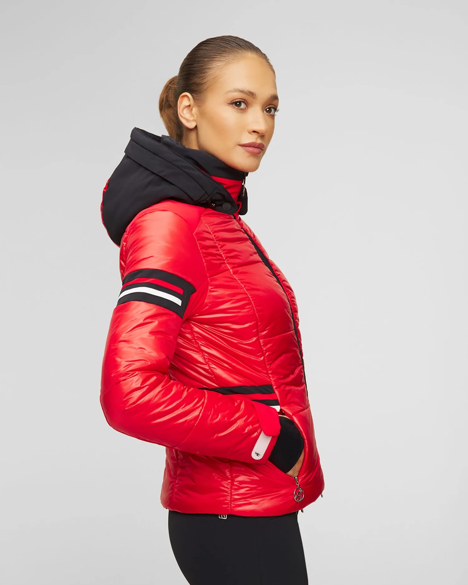 Women's red ski jacket Toni Sailer Nana 332112-457