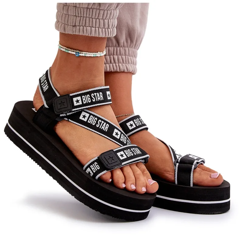 Women's Sandals on the Big Star Platform NN274A525 Black